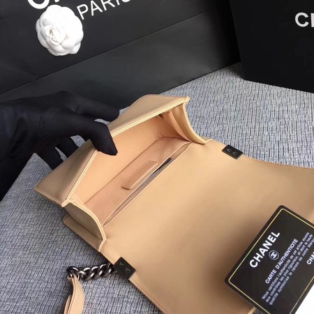 Boy Chanel Flap Shoulder Bag Sheepskin Leather A67085 Apricot Boy Chanel Flap Shoulder Bag Sheepskin Leather A67085 Apricot