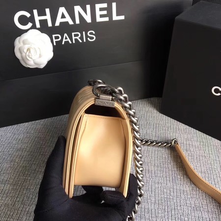 Boy Chanel Flap Shoulder Bag Sheepskin Leather A67085 Apricot Boy Chanel Flap Shoulder Bag Sheepskin Leather A67085 Apricot