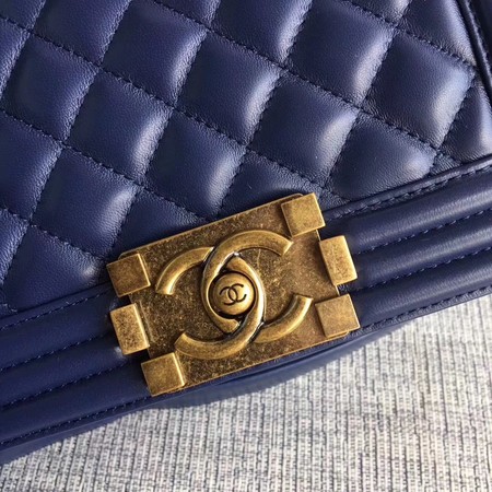 Boy Chanel Flap Shoulder Bag Sheepskin Leather A67085 Blue Boy Chanel Flap Shoulder Bag Sheepskin Leather A67085 Blue