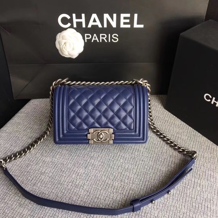 Boy Chanel Flap Shoulder Bag Sheepskin Leather A67085 Blue Boy Chanel Flap Shoulder Bag Sheepskin Leather A67085 Blue
