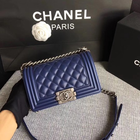 Boy Chanel Flap Shoulder Bag Sheepskin Leather A67085 Blue Boy Chanel Flap Shoulder Bag Sheepskin Leather A67085 Blue