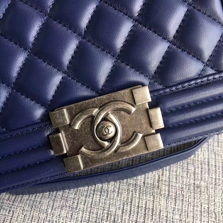 Boy Chanel Flap Shoulder Bag Sheepskin Leather A67085 Blue Boy Chanel Flap Shoulder Bag Sheepskin Leather A67085 Blue