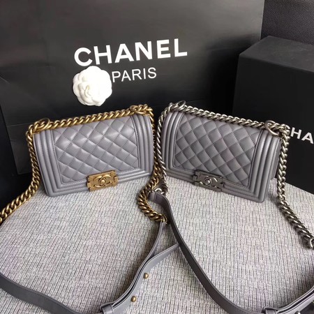 Boy Chanel Flap Shoulder Bag Sheepskin Leather A67085 Grey Boy Chanel Flap Shoulder Bag Sheepskin Leather A67085 Grey