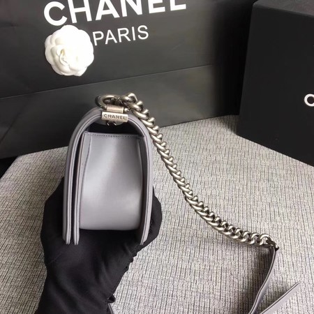 Boy Chanel Flap Shoulder Bag Sheepskin Leather A67085 Grey Boy Chanel Flap Shoulder Bag Sheepskin Leather A67085 Grey