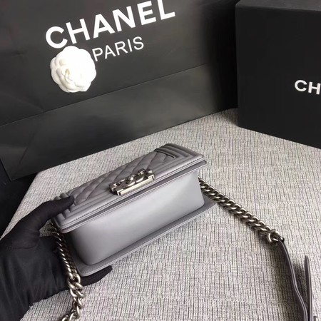 Boy Chanel Flap Shoulder Bag Sheepskin Leather A67085 Grey Boy Chanel Flap Shoulder Bag Sheepskin Leather A67085 Grey