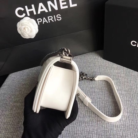 Boy Chanel Flap Shoulder Bag Sheepskin Leather A67085 White Boy Chanel Flap Shoulder Bag Sheepskin Leather A67085 White