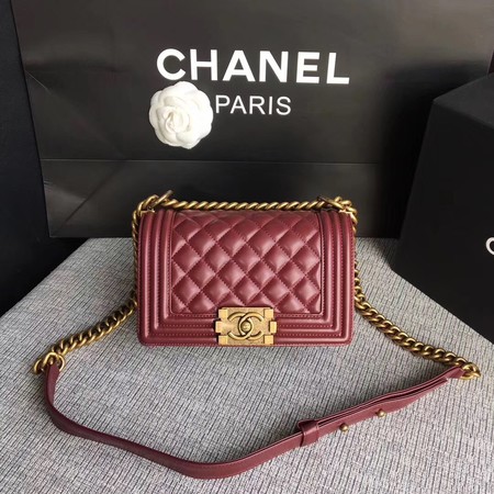 Boy Chanel Flap Shoulder Bag Sheepskin Leather A67085 Wine Boy Chanel Flap Shoulder Bag Sheepskin Leather A67085 Wine