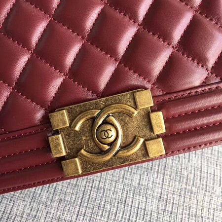 Boy Chanel Flap Shoulder Bag Sheepskin Leather A67085 Wine Boy Chanel Flap Shoulder Bag Sheepskin Leather A67085 Wine