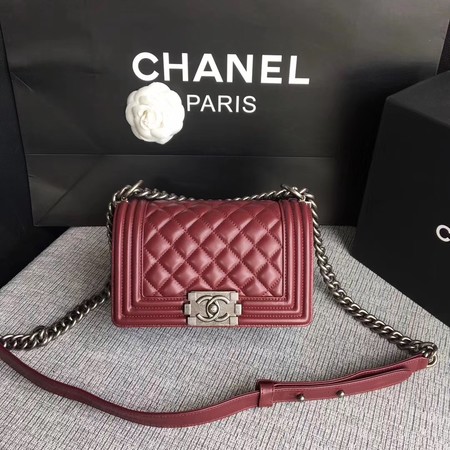 Boy Chanel Flap Shoulder Bag Sheepskin Leather A67085 Wine Boy Chanel Flap Shoulder Bag Sheepskin Leather A67085 Wine