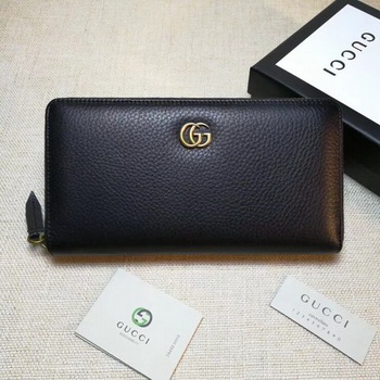 Gucci Leather Zip Around Wallet 456117 Black Gucci Leather Zip Around Wallet 456117 Black