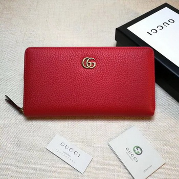 Gucci Leather Zip Around Wallet 456117 Red Gucci Leather Zip Around Wallet 456117 Red