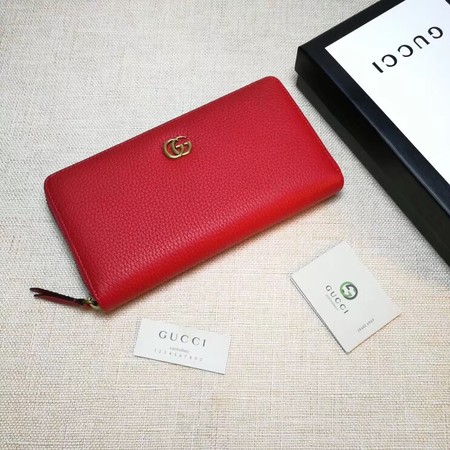 Gucci Leather Zip Around Wallet 456117 Red Gucci Leather Zip Around Wallet 456117 Red