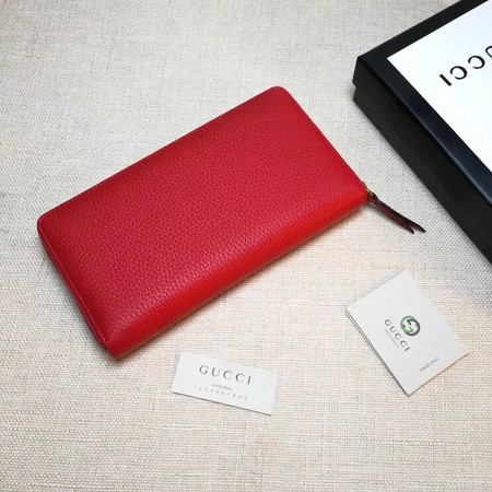 Gucci Leather Zip Around Wallet 456117 Red Gucci Leather Zip Around Wallet 456117 Red