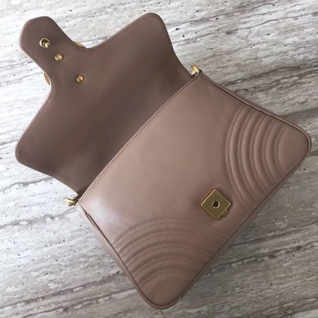 Gucci GG Marmont Small Top Handle Bag 498110 Apricot Gucci GG Marmont Small Top Handle Bag 498110 Apricot