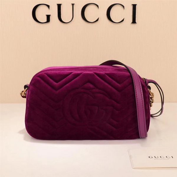 Gucci GG Marmont Matelasse Velvet Shoulder Bag 447632 Purple Gucci GG Marmont Matelasse Velvet Shoulder Bag 447632 Purple