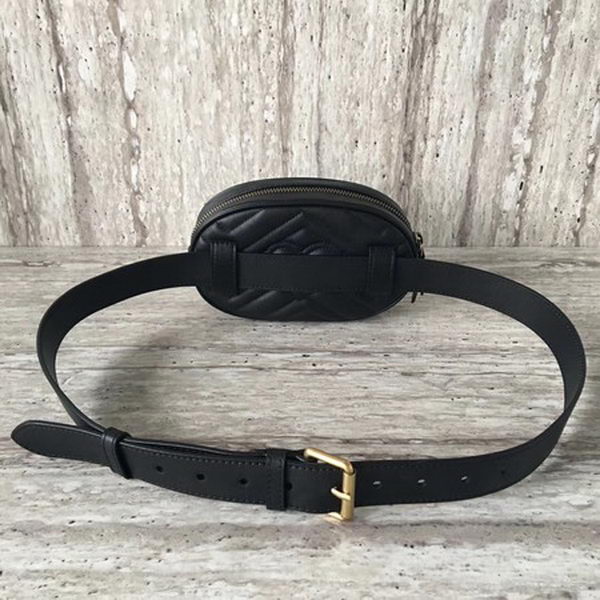 Gucci GG Marmont Leather Belt Bag 476434 Black Gucci GG Marmont Leather Belt Bag 476434 Black
