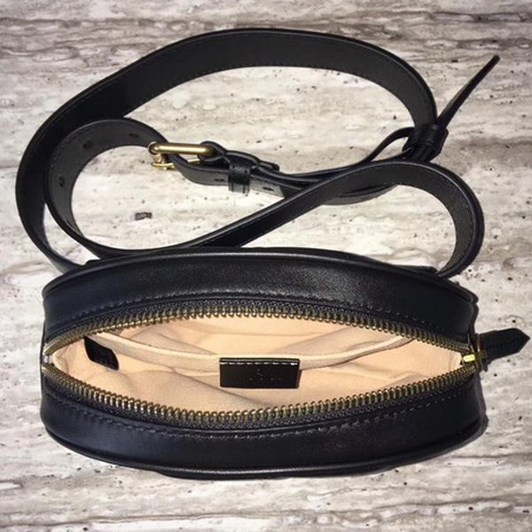 Gucci GG Marmont Leather Belt Bag 476434 Black Gucci GG Marmont Leather Belt Bag 476434 Black