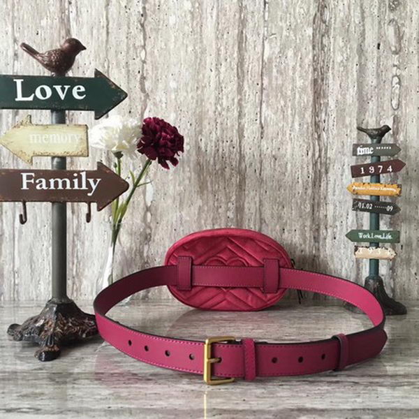 Gucci GG Marmont Velvet Belt Bag 476434 Rose Gucci GG Marmont Velvet Belt Bag 476434 Rose