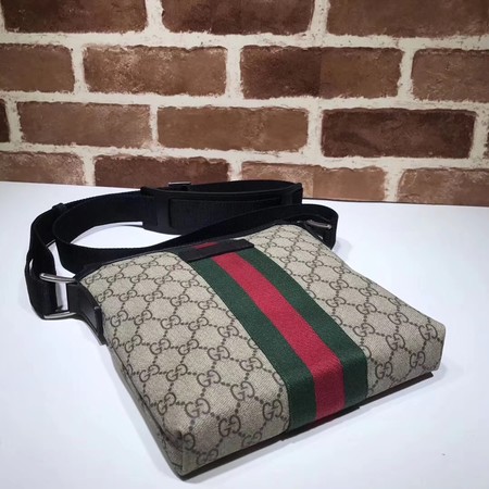 Gucci Web GG Supreme Flat Messenger Bag 471454 Apricot Gucci Web GG Supreme Flat Messenger Bag 471454 Apricot