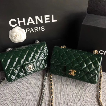 Chanel Classic Flap mini Bag Original Leather A1117 Green Chanel Classic Flap mini Bag Original Leather A1117 Green
