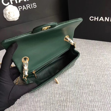 Chanel Classic Flap mini Bag Original Leather A1117 Green