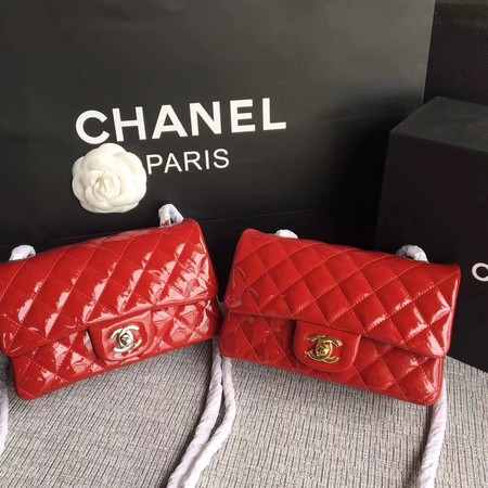 Chanel Classic Flap mini Bag Original Leather A1117 Red Chanel Classic Flap mini Bag Original Leather A1117 Red