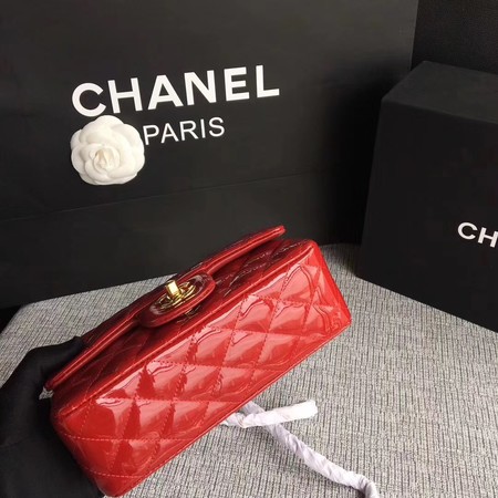 Chanel Classic Flap mini Bag Original Leather A1117 Red Chanel Classic Flap mini Bag Original Leather A1117 Red