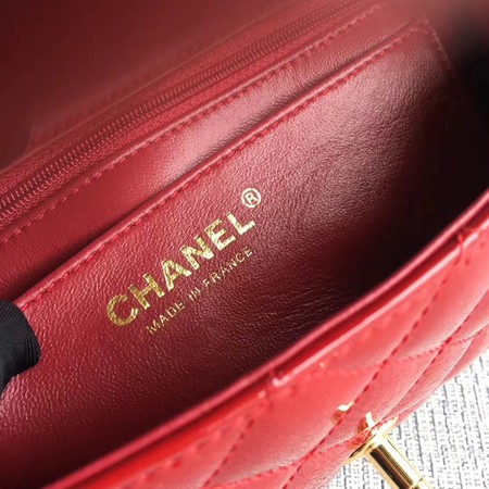 Chanel Classic Flap mini Bag Original Leather A1117 Red Chanel Classic Flap mini Bag Original Leather A1117 Red