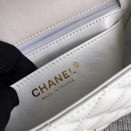 Chanel Classic Flap mini Bag Original Leather A1117 White Chanel Classic Flap mini Bag Original Leather A1117 White
