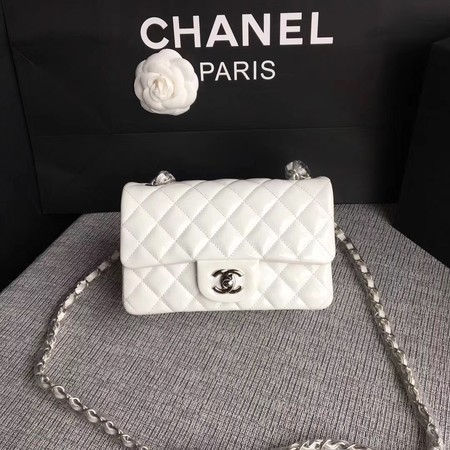 Chanel Classic Flap mini Bag Original Leather A1117 White Chanel Classic Flap mini Bag Original Leather A1117 White