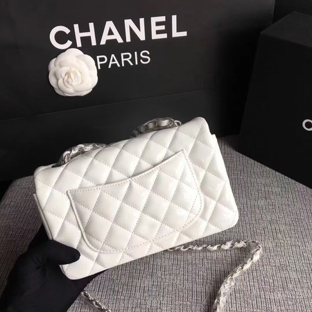 Chanel Classic Flap mini Bag Original Leather A1117 White Chanel Classic Flap mini Bag Original Leather A1117 White