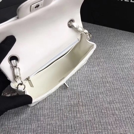 Chanel Classic Flap mini Bag Original Leather A1117 White Chanel Classic Flap mini Bag Original Leather A1117 White