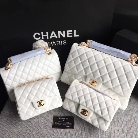Chanel Classic Flap mini Bag Original Leather A1117 White Chanel Classic Flap mini Bag Original Leather A1117 White