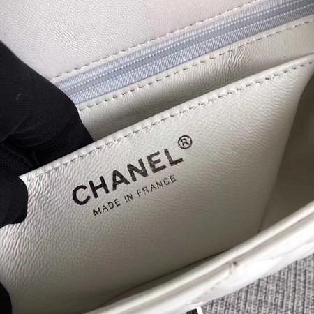 Chanel Classic Flap mini Bag Original Leather A1117 White Chanel Classic Flap mini Bag Original Leather A1117 White