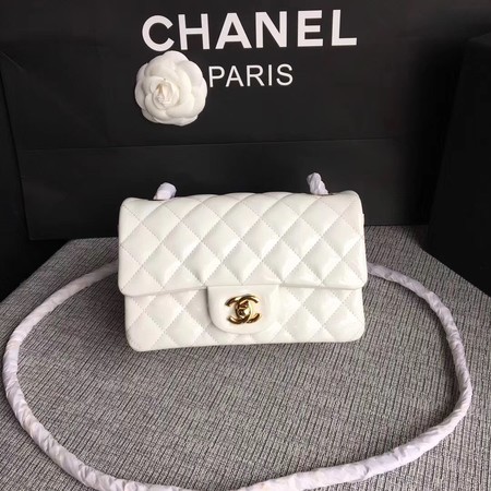 Chanel Classic Flap mini Bag Original Leather A1117 White Chanel Classic Flap mini Bag Original Leather A1117 White