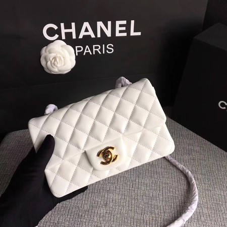 Chanel Classic Flap mini Bag Original Leather A1117 White Chanel Classic Flap mini Bag Original Leather A1117 White
