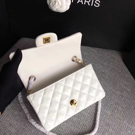 Chanel Classic Flap mini Bag Original Leather A1117 White Chanel Classic Flap mini Bag Original Leather A1117 White