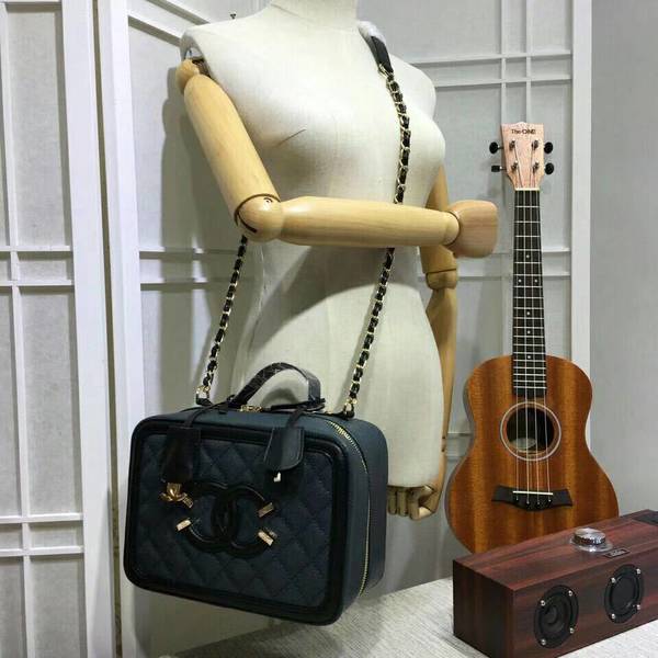 Chanel Calfskin Leather Shoulder Bag 6070 Blue Chanel Calfskin Leather Shoulder Bag 6070 Blue