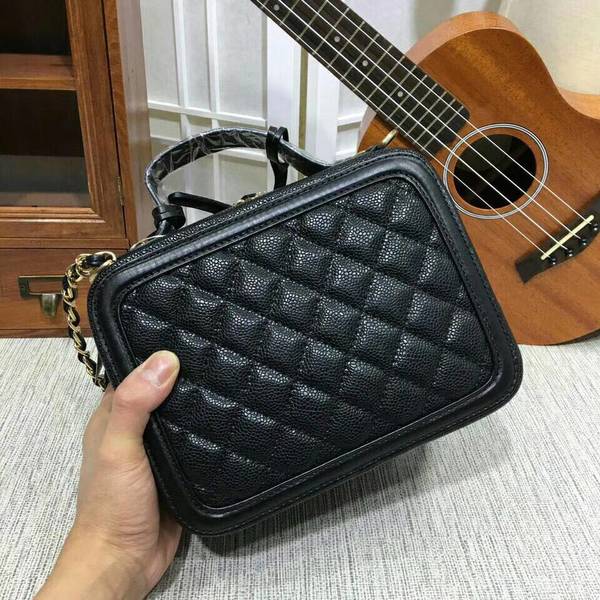 Chanel Calfskin Leather Mini Shoulder Bag 6070 Black Chanel Calfskin Leather Mini Shoulder Bag 6070 Black