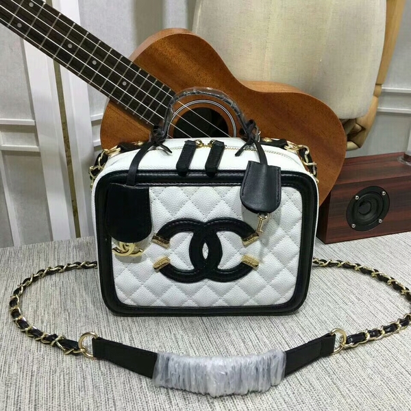 Chanel Calfskin Leather Mini Shoulder Bag 6070 White Chanel Calfskin Leather Mini Shoulder Bag 6070 White
