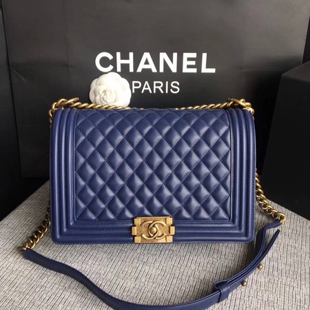 Boy Chanel Flap Bags Original Sheepskin Leather A67088 Blue Boy Chanel Flap Bags Original Sheepskin Leather A67088 Blue