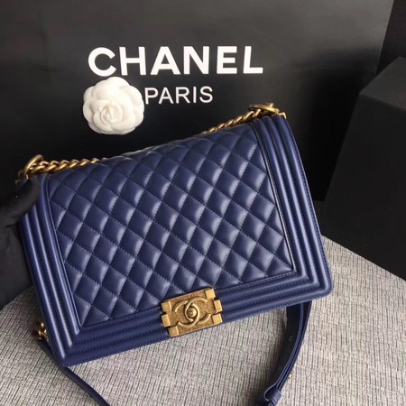 Boy Chanel Flap Bags Original Sheepskin Leather A67088 Blue Boy Chanel Flap Bags Original Sheepskin Leather A67088 Blue
