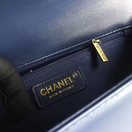 Boy Chanel Flap Bags Original Sheepskin Leather A67088 Blue Boy Chanel Flap Bags Original Sheepskin Leather A67088 Blue