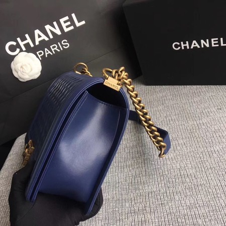 Boy Chanel Flap Bags Original Sheepskin Leather A67088 Blue Boy Chanel Flap Bags Original Sheepskin Leather A67088 Blue
