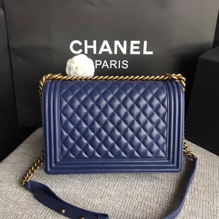 Boy Chanel Flap Bags Original Sheepskin Leather A67088 Blue Boy Chanel Flap Bags Original Sheepskin Leather A67088 Blue
