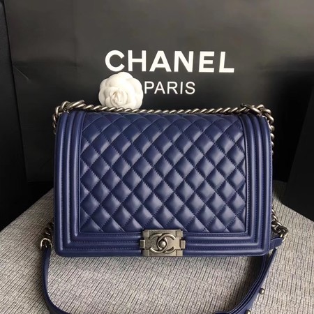 Boy Chanel Flap Bags Original Sheepskin Leather A67088 Blue Boy Chanel Flap Bags Original Sheepskin Leather A67088 Blue