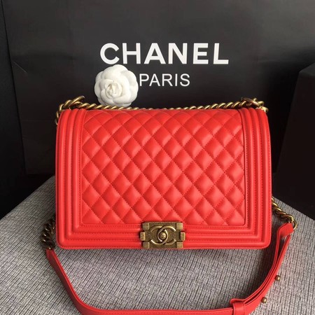 Boy Chanel Flap Bags Original Sheepskin Leather A67088 Red Boy Chanel Flap Bags Original Sheepskin Leather A67088 Red