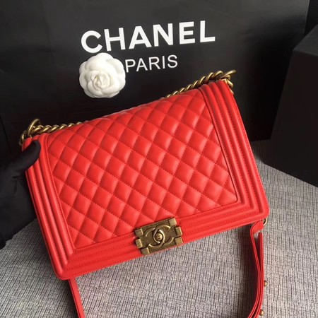 Boy Chanel Flap Bags Original Sheepskin Leather A67088 Red Boy Chanel Flap Bags Original Sheepskin Leather A67088 Red