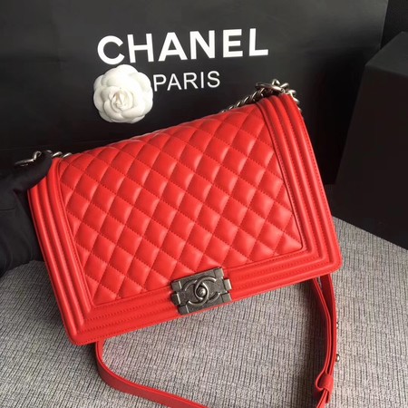 Boy Chanel Flap Bags Original Sheepskin Leather A67088 Red Boy Chanel Flap Bags Original Sheepskin Leather A67088 Red