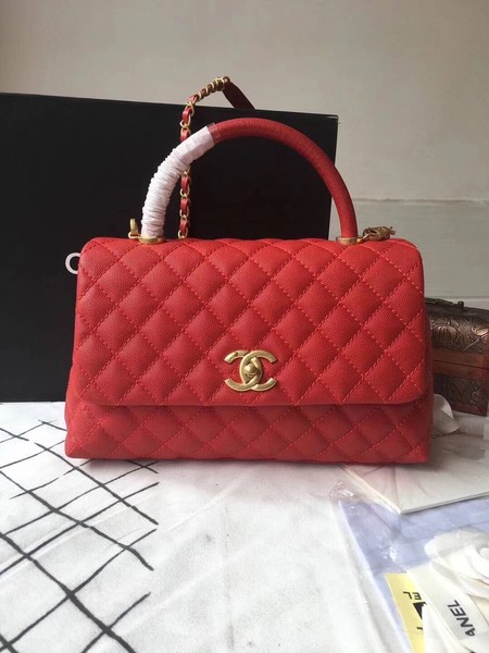 Chanel Classic Red Top Handle Bag Red Original Leather A92292 Gold Chanel Classic Red Top Handle Bag Red Original Leather A92292 Gold